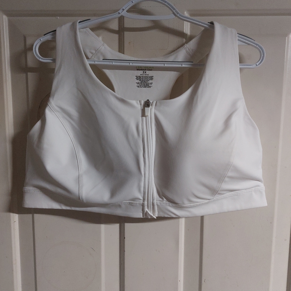 NWOT White Tek Gear sports bra size 3X